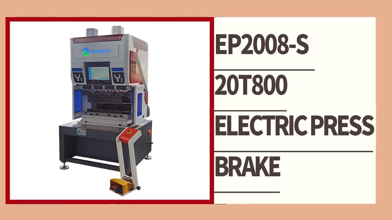 RONGWIN shows you EP2008-S 20T800 Full electric CNC Press Brake bending machine bending test