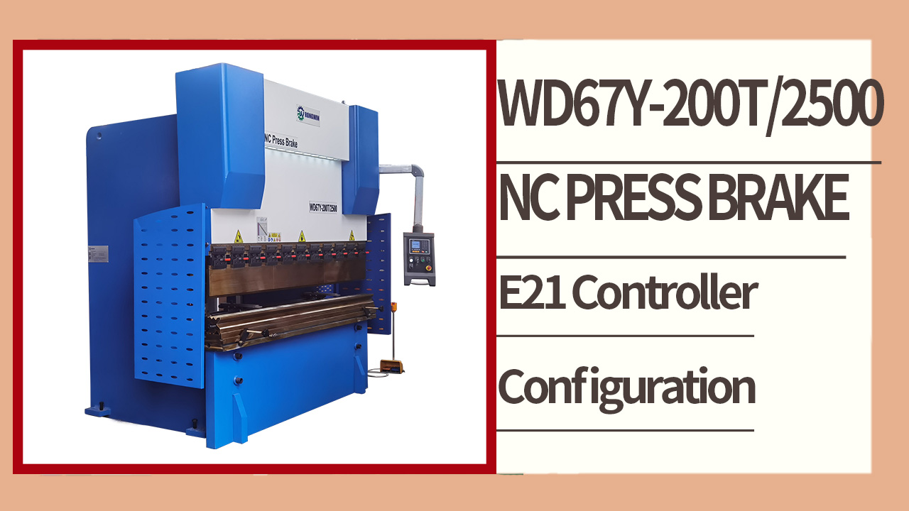 RONGWIN shows you the hot-selling  WD67Y 200T/2500 with E21 controller NC Press Brake bending
